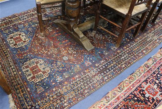 A Persian blue ground rug, 251 x 168cm